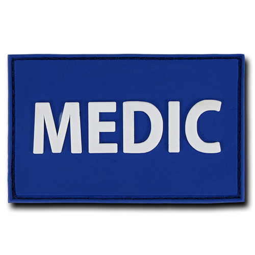 Rubber Patch (3""X2""), Medic, Navy