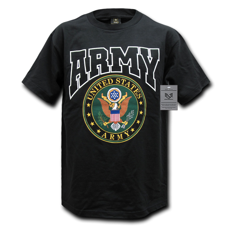 Classic Military T's, Army, Black, s