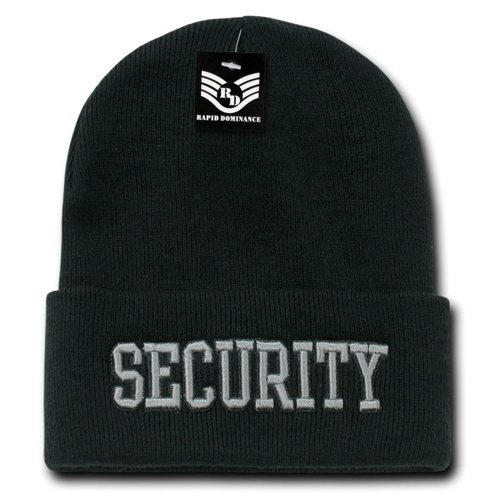 Pub/Safety Long Beanies, Security, Black
