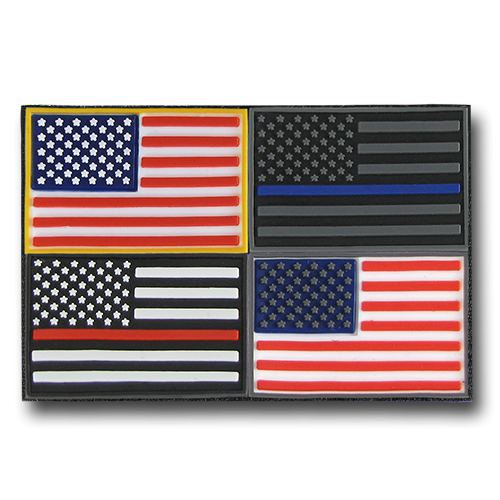 Tactical Mini Patches, Usa Flag, Pack 2