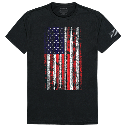 Tac. Graphic T, Distressed Flag, Blk, s