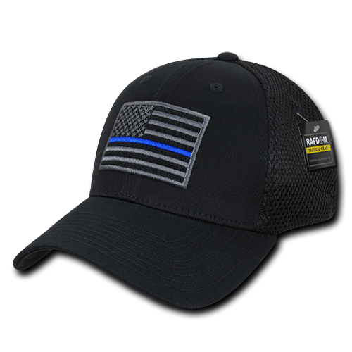 Embroidered Air Mesh Flex Cap, Tbl, Black