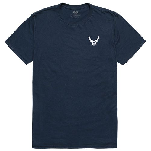 Classic Milit T's,Aforce Wing2, Navy, Xl