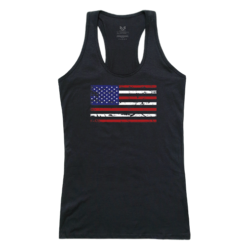 Graphic Tank, Us Flag, Blk, 2x - A Patriotic Fashion Statement