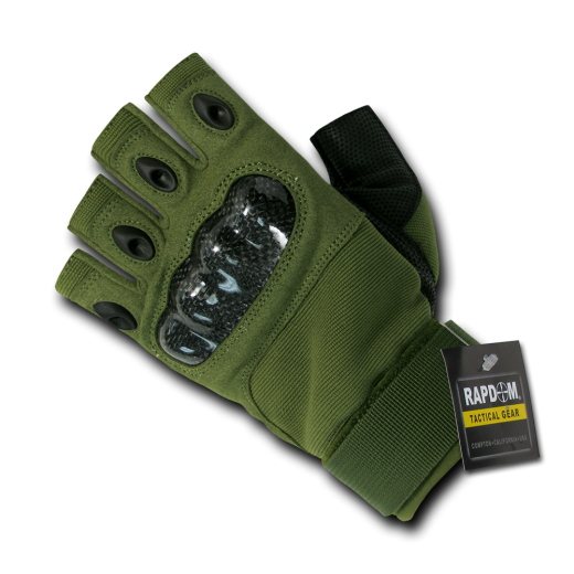 Half Finger Knuckle Glove, Olive Drab - Rapid Dominance Corporation