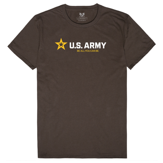 Relaxed Graphic T's: US Army 60, Brown, Small