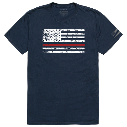 Tacticalgraphic T,Thin Red Line, Nvy, 2x