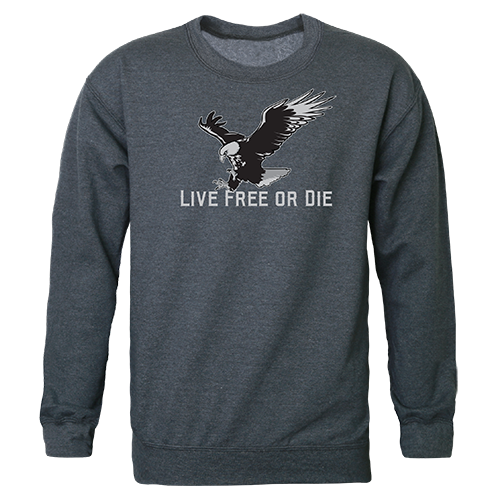 Graphic Crewneck, Live Free, H.Char, l