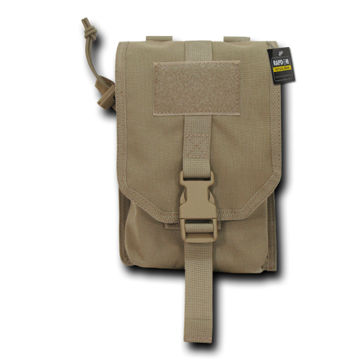 Utility Pouch with Cover, Khaki - Tactical Storage Solution