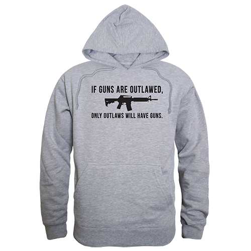 Graphic Pullover, Outlawed, H.Grey, 2x - Ultimate Comfort Wear