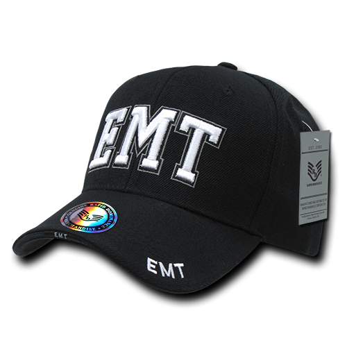 Deluxe Law Enf. Caps, Emt, Black