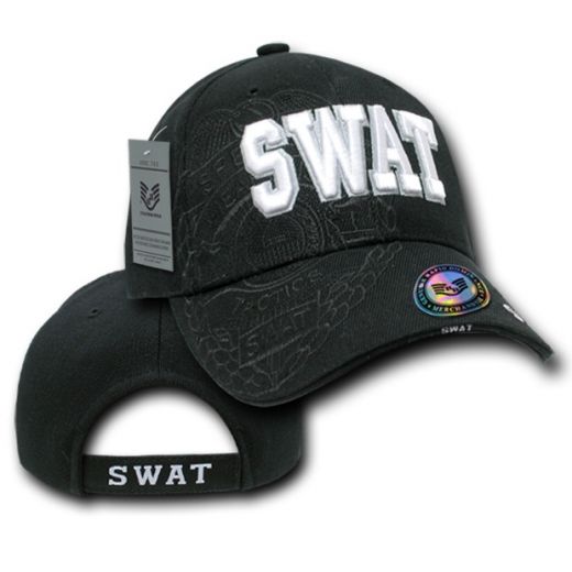 Shadow Law Enforcement Caps, Swat, Black