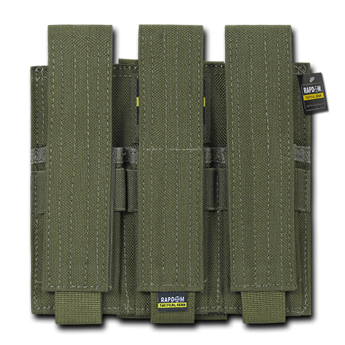 Triple Pistol Mag Pouch, Olive Drab