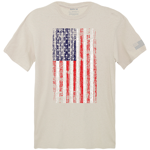 Tac. Graphic T, Distressed Flag, Snd, M
