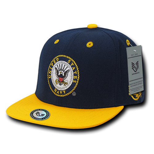 Jumbo Back Military Cap - Navy, Nvygold by Rapid Dominance Corporation
