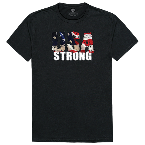 Relaxed Graphic T-Shirt - USA Strong, Black, S