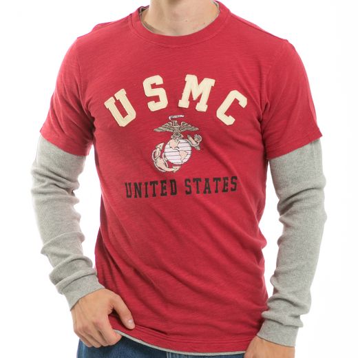 Highlight Tee Marines Cardinal Red