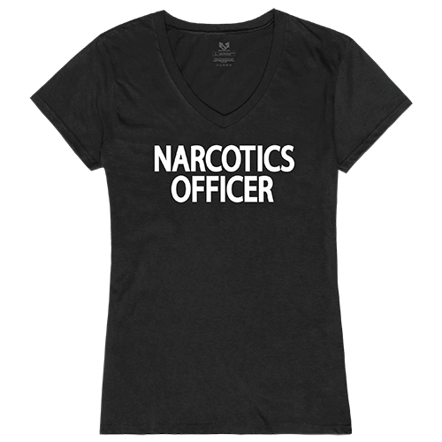 Graphic V-Neck, Narcotics, Black by Rapid Dominance Corporation