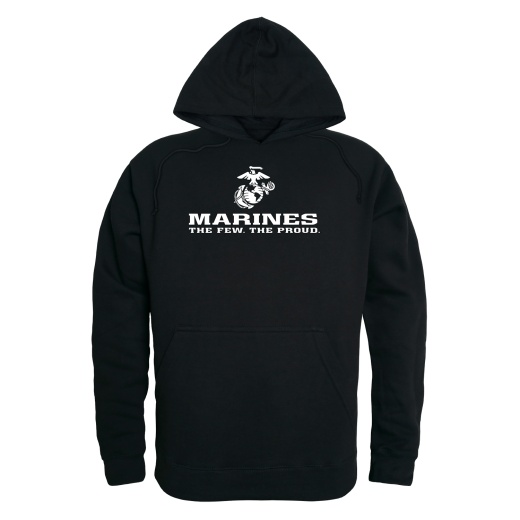 Basic Military Pullover,Marines,Black,Xl