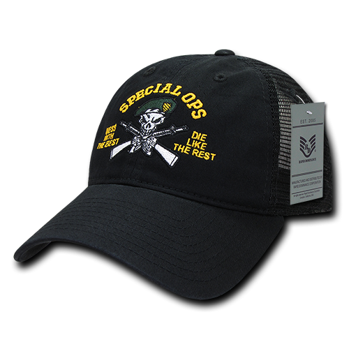 Relaxed Trucker Caps, Spec Ops, Black