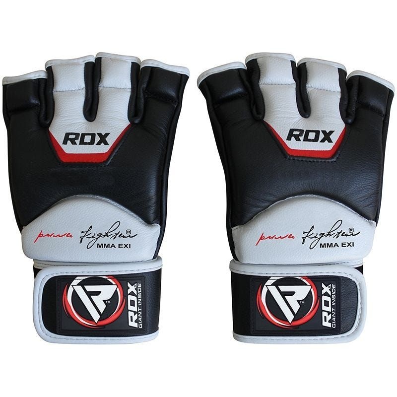 Rdx T3 Medium White Leather Mma Grappling Gloves