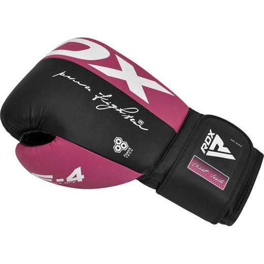 RDX Sports Rex F4 Artificial Leather Boxing Gloves Pink 8 oz