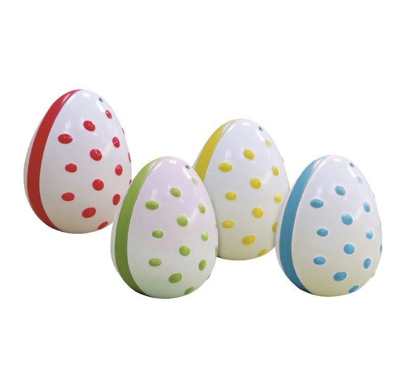 Tactile Single Egg Shaker, Assorted Colors