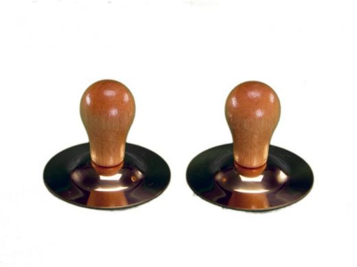 Rhythm Band Brass Finger Cymbals With Wood Knobs (Pair)