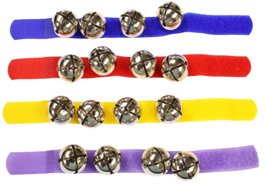 Rhythm Band Wrist/Ankle Bells with Colorful Strap