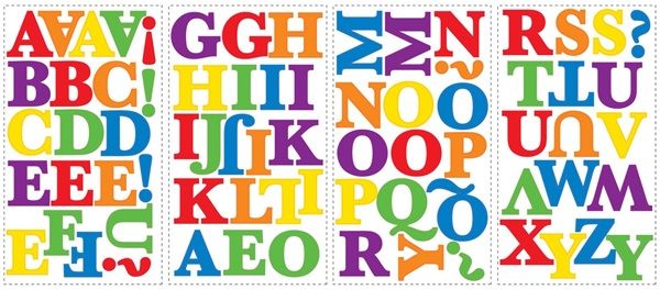 Colorful Alphabet Wall Decals