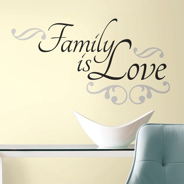 Family Is Love Quote Wall Decals