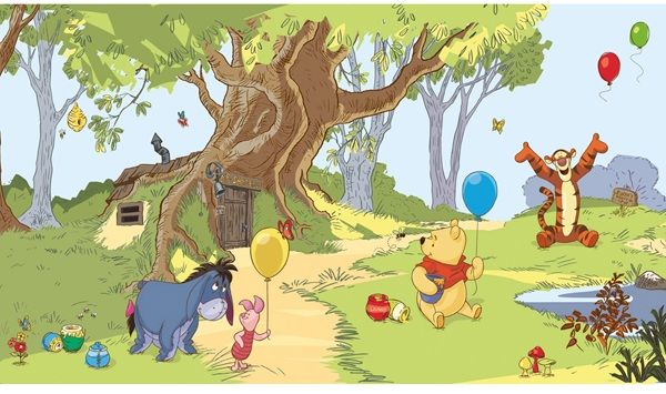 Pooh & Friends Xl Spray And Stick Wallpaper Mural