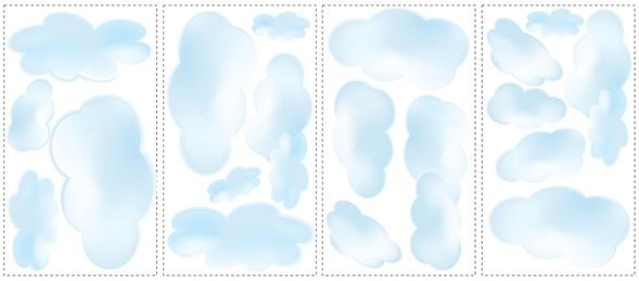 Blue Clouds Wall Decals