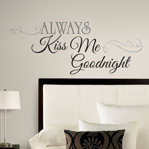 Always Kiss Me Goodnight Quote Wall Decals