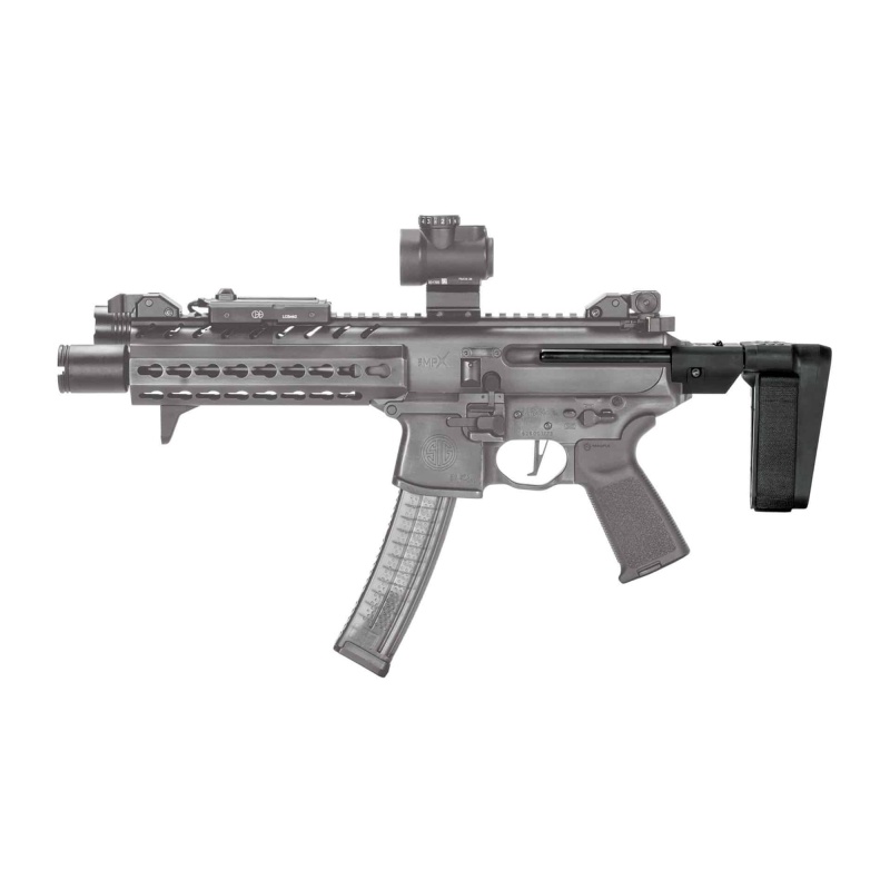 Sb Tactical, Mpx, Pistol Stabilizing Brace, Fits Sig Mcx And Mpx, Black, 3 Position Adjustable, Includes Adjustable Nylon Strap