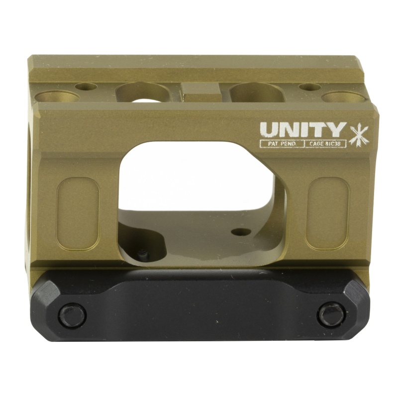 Unity Tactical, Fast Micro, Red Dot Mount, 2.26" Optical Height, Compatible With Compm5s, Compm5b, Duty Rds Footprints, Anodized Finish, Flat Dark Earth