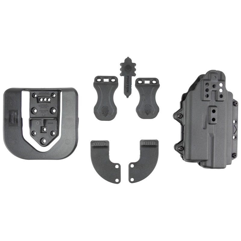 Alien Gear Holsters, Photon Holster, Fits Glock 17/47/22 (Gen 1-4) With Compact Light, Polymer Construction, Ambidextrous, Black