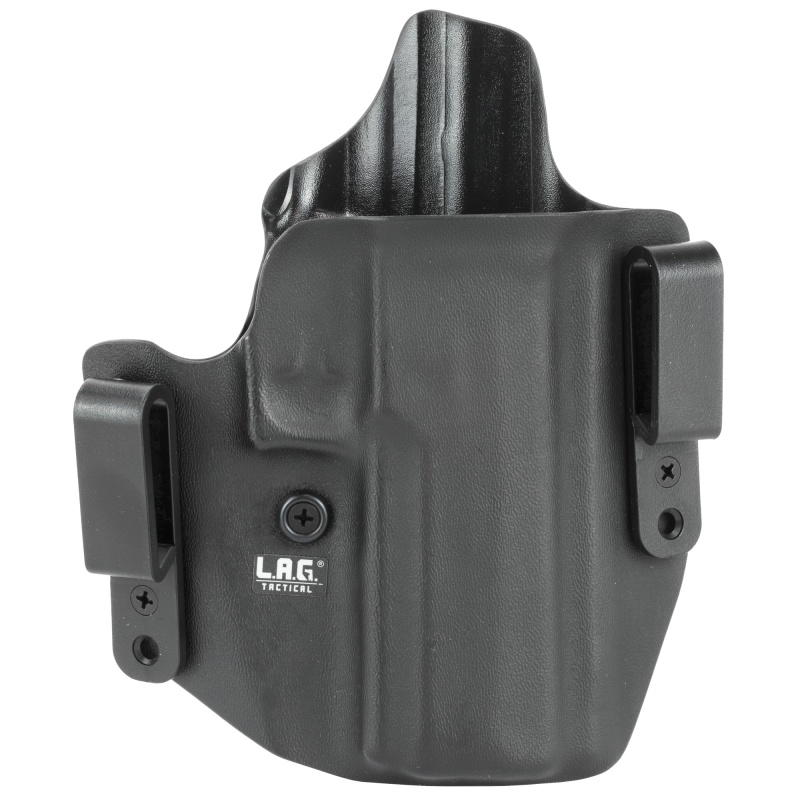 L.A.G. Tactical, Inc., Defender Series, Owb/Iwb Holster, Fits Sig P320 Full Size 9/40, Kydex, Right Hand, Black Finish