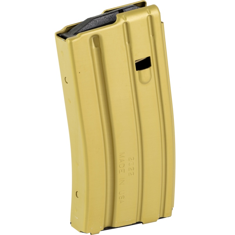 Duramag, Magazine, 223 Remington/5.56 Nato/300 Blackout, 20 Rounds, Fits Ar-15, Black Agf Follower, Aluminum, Desert Gold