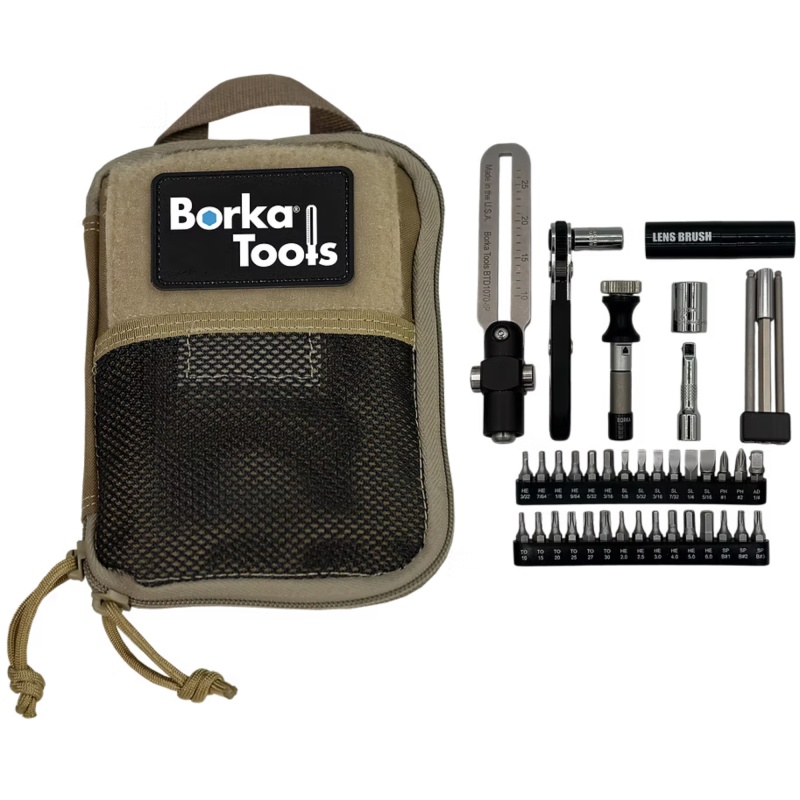 Borka, Standard Configuration With 3 Piece Extension Bit Set, Adjustable Torque Driver Tool Kit, Silver, Includes Pouch