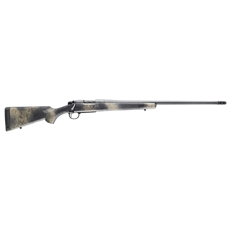 Bergara, B-14 Wilderness Series Ridge Rifle, Bolt Action Rifle, 6.5 Creedmoor, 22" Barrel, Threaded 5/8X24, Omni Muzzle Brake, Fluted Bolt, Cerakote Finish, Gray, Wilderness Synthetic Stock, Hinged Floor Plate, 4 Rounds, Right Hand