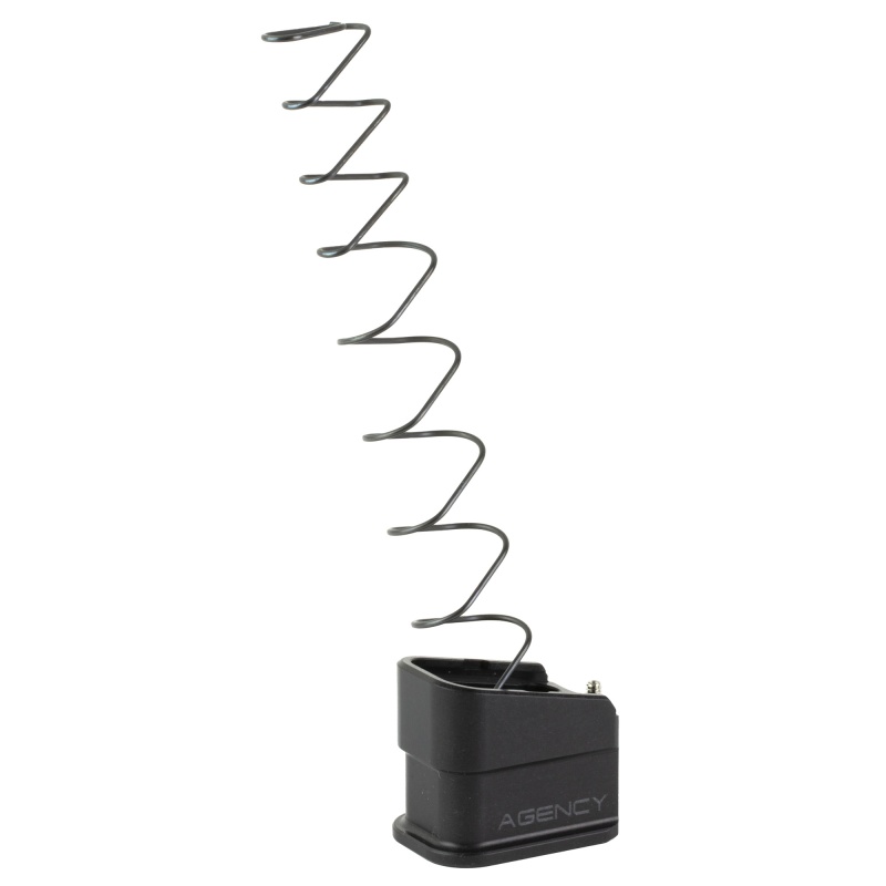 Agency Arms, +5 Magazine Extension, Fits Glock 19 Magazines, Anodized Finish, Black, Aluminum Construction