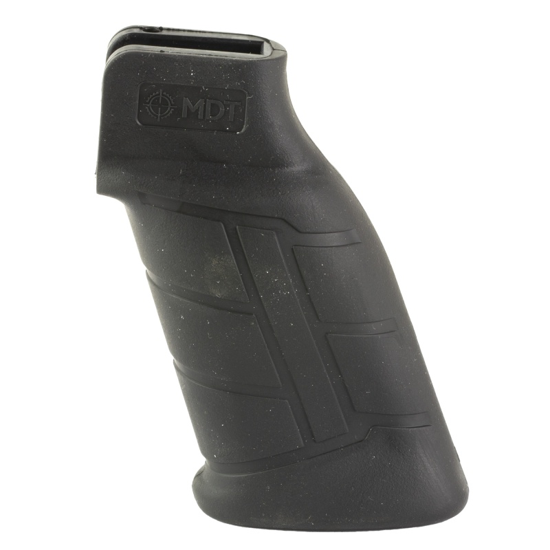 Mdt, Pistol Grip Elite, Pistol Grip, Polymer W/Santoprene Overmold, Black, Fits Ar Platform