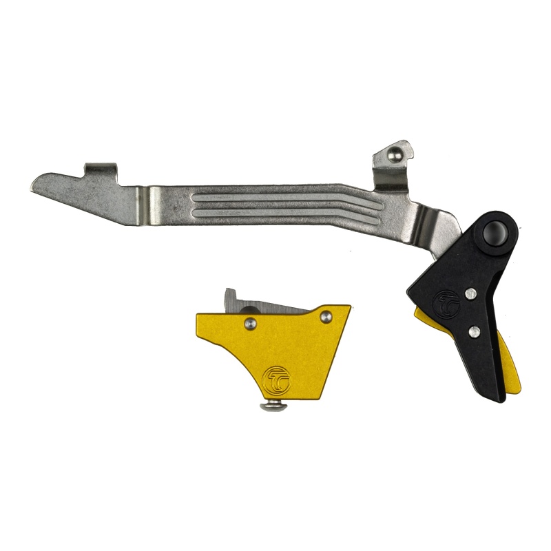 Timney Triggers, Timney Triggers, Alpha Competition Trigger, Anodized Finish, Gold, Fits Glock Gen 3 & Gen 4 - G17, G19, G22, G23, G34