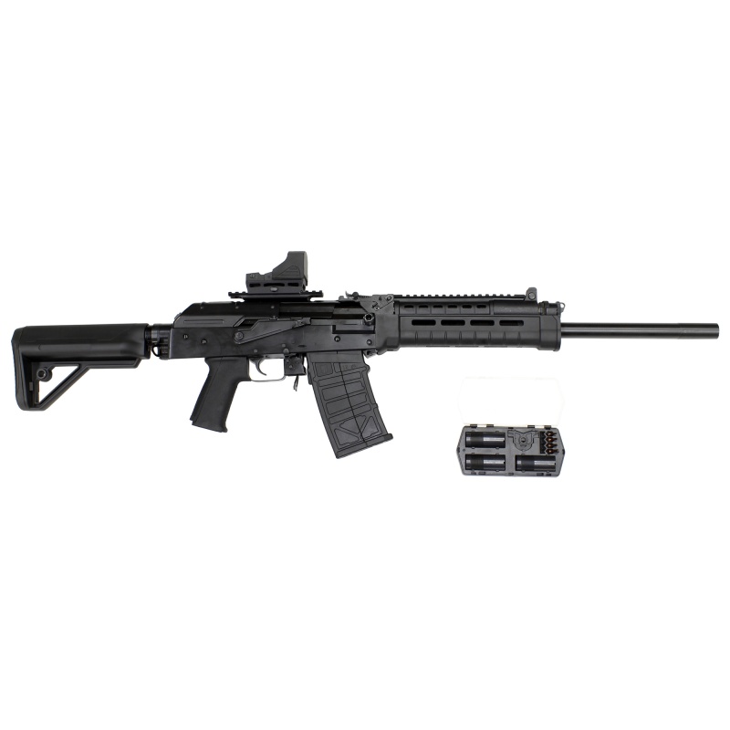 Jts Group, M12ak, Semi-Automatic, Ak, 12 Gauge 3", 18.7" Barrel, Black, Polymer Grip And Stock, 5 Rounds, 2 Magazines, Jts Jssb 737 Dual Power Red Dot Sight Included