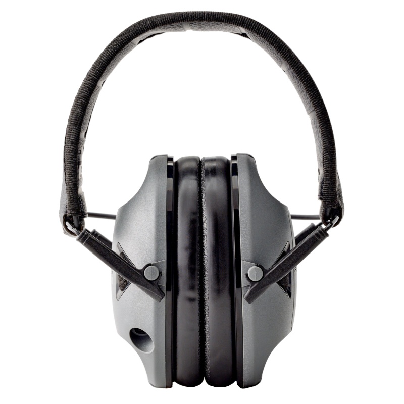 3M/Peltor, Range Guard Electronic Hearing Protector, Gray, Nrr 21, Folding