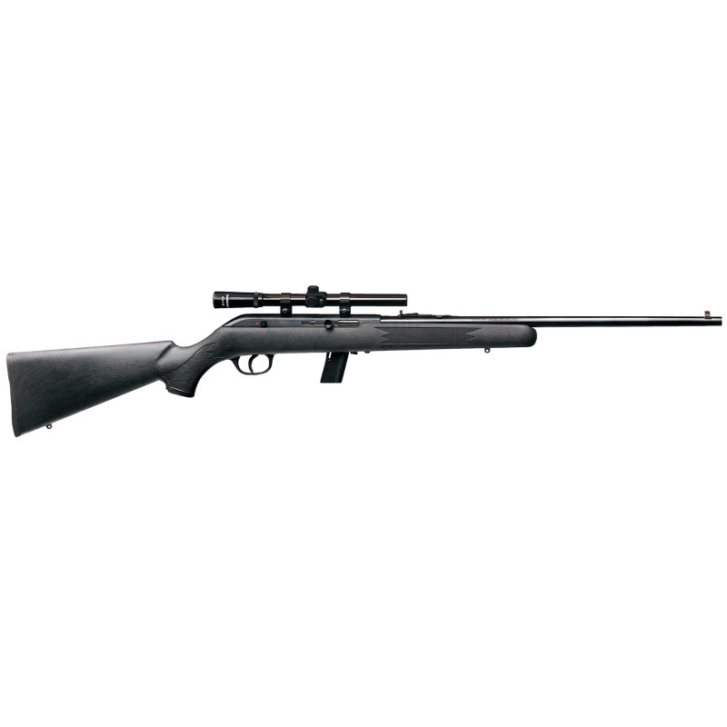 Savage Arms, 64Fxp, Semi-Automatic Rifle, 22Lr, 21" Barrel, Matte Finish, Black, Synthetic Stock, Adjustable Sights, W/4X15mm Scope, 1 Magazine, 10 Rounds