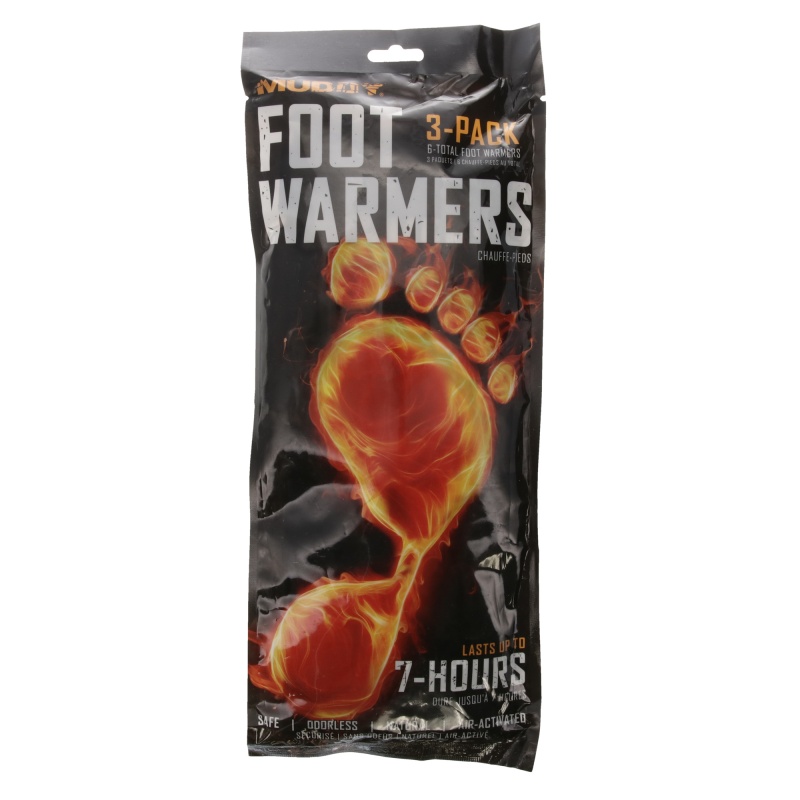 Muddy, Disposable Foot Warmers, 3 Pack, Air Activated, Orange And Black