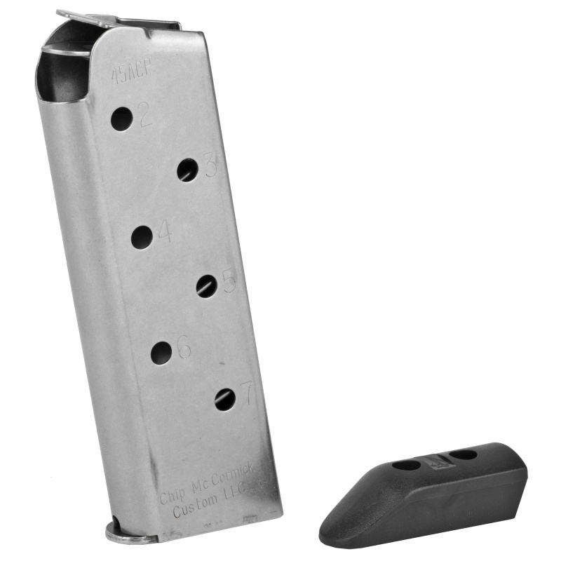 Cmc Products, Match Grade Magazine, 45Acp, 7 Rounds, Fits Officer Size 1911, Includes Polymer Base Pad, Stainless