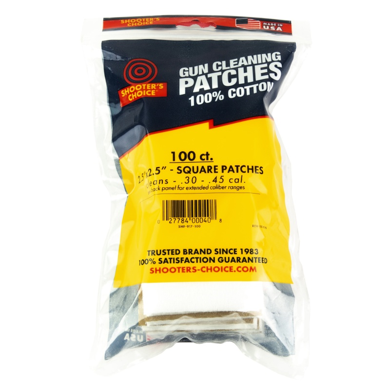 Shooter's Choice, Shooters Choice Cleaning Patch, 2.5", 100 Pack
